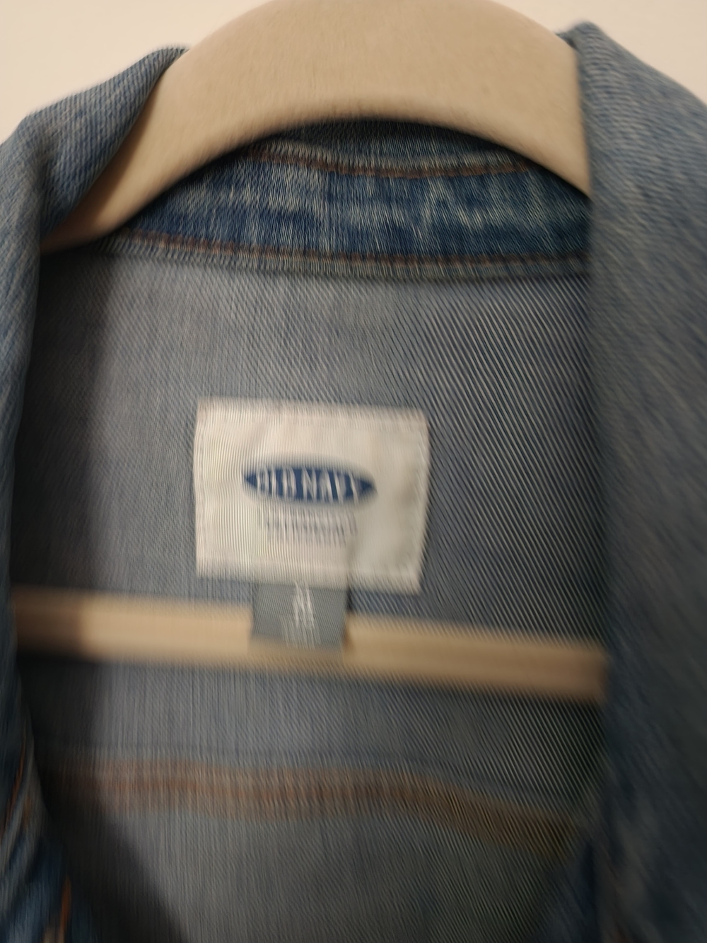 Old Navy Blue Denim Trucker Jacket with Patch Details - Picture 8 of 8